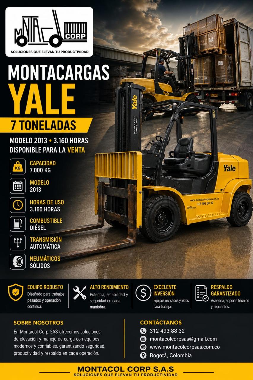 Alquiler de Montacargas de 3 a 7 Toneladas para Trabajos Puntuales en Zipaquirá